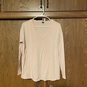 Blush Pink Old Navy Maternity / Nursing Long Sleeve Top